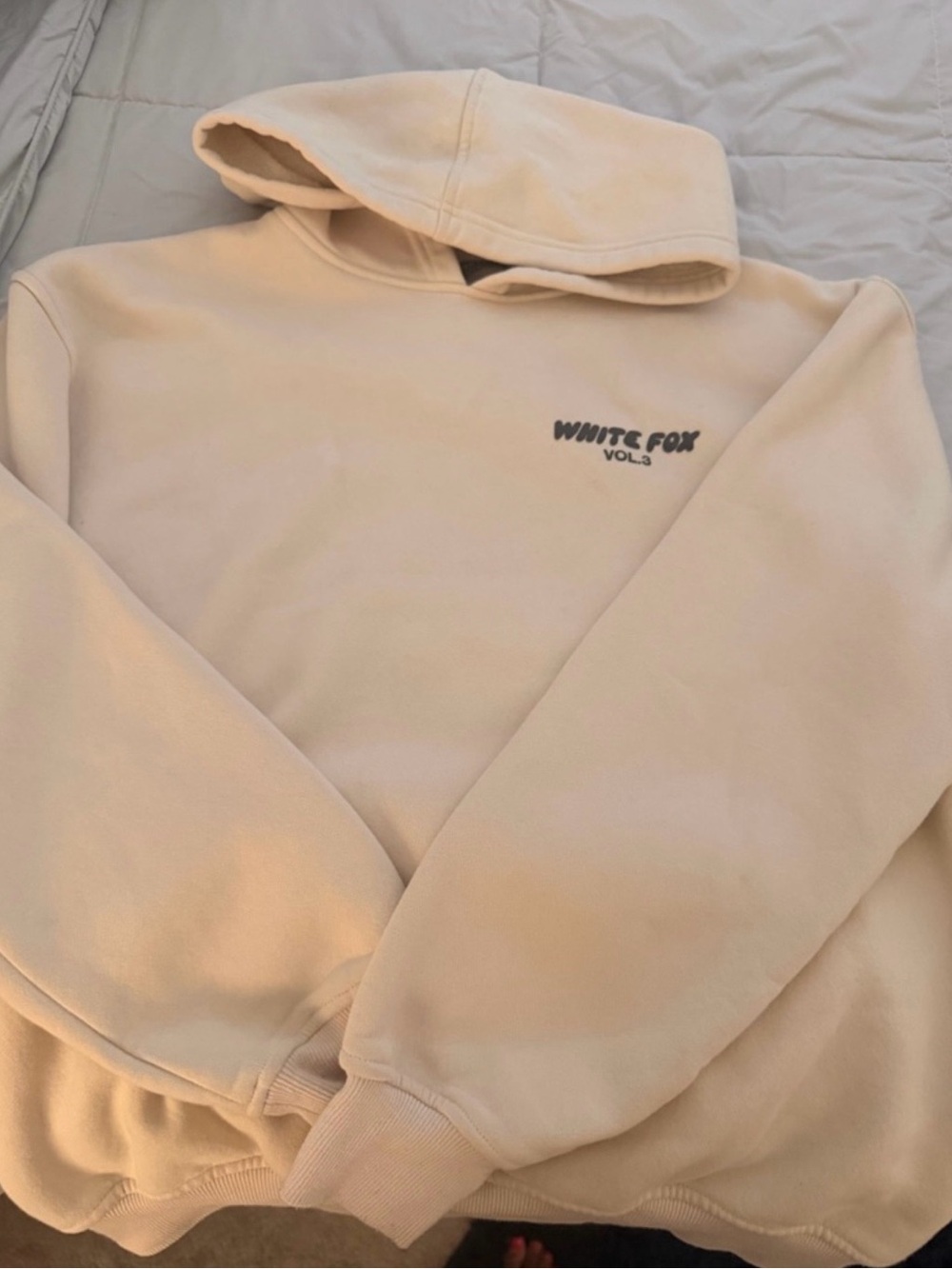 White Fox Cream Logo Hoodie & Jogger Set - Picture 5 of 6